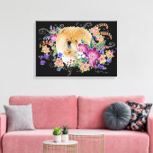 JARDIN DANSE CHOW - Panneau d'art en toile étirée (Insitu(Salon))