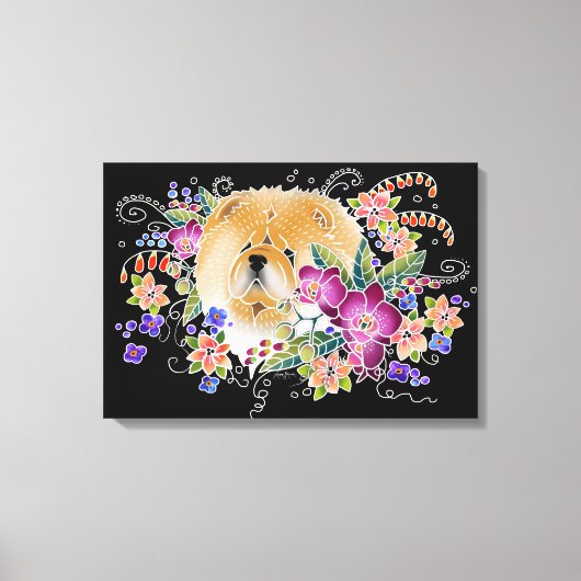 JARDIN DANSE CHOW - Panneau d'art en toile étirée (Recto)