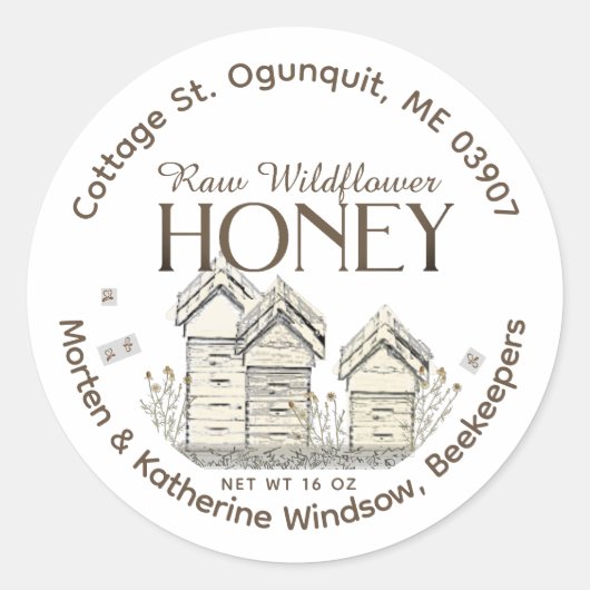 Jardin d'apiculteur de base Étiquette (Devant)