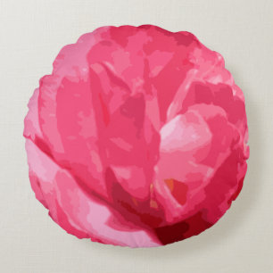 Jardin d'aquarelle Abstraite Coussin de fleurs ros