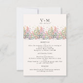 Jardin d'automne avec libellules Mariage carte dét (Devant)