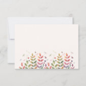 Jardin d'automne avec libellules Mariage cartes RS (Dos)