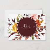 Jardin d'automne Carte de réponse de mariage à l'a (Devant)