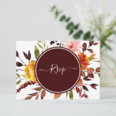 Jardin d'automne Carte de réponse de mariage à l'a (Debout devant)