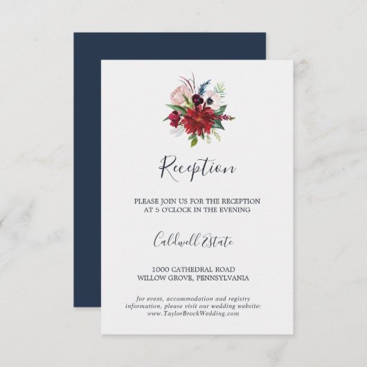 Jardin d'automne | Carte d'insertion de réception  (Devant / Derrière)