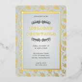 Jardin de baies de Noël | Invitation Foil (Recto)