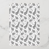 Jardin de baies de Noël | Invitation Foil (Verso)