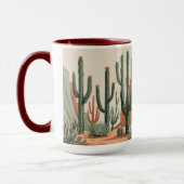 Jardin de cactus du désert | Mug à café sud-ouest (Gauche)