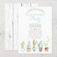 Jardin de Cactus | Invitation de la partie Engagem