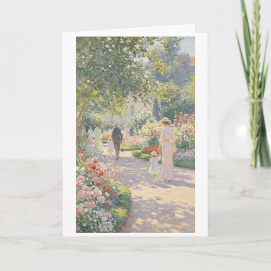 Jardin de campagne carte blanche simple (Devant)