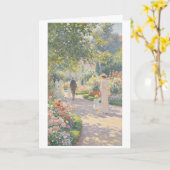Jardin de campagne carte blanche simple (Fleur jaune)