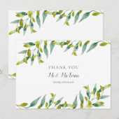 Jardin de campagne verdure Mariage Merci (Devant / Derrière)