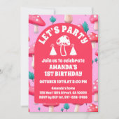 Jardin de champignons magiques Invitation d'annive (Devant)