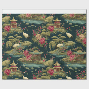 Jardin de Chinoiserie Papier Cadeau Décoratif