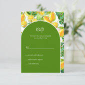 Jardin de citron à l'aquarelle moderne jaune Rsvp (Debout devant)