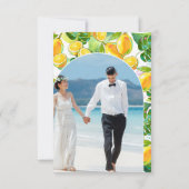 Jardin de citron aquarelle moderne jaune Rsvp (Dos)