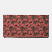 Jardin de coquelicot dans le corail et brun (Recto)