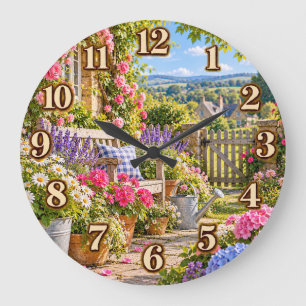 Jardin de Cottage Anglais Horloge