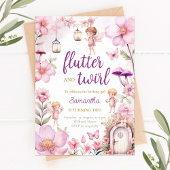 Jardin de fées Invitation d'anniversaire, Forêt en