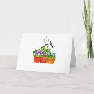 Jardin de fleurs avec carte intérieure vierge et c