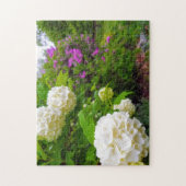 Jardin de fleurs créatif blanc photo puzzle puzzle (Vertical)
