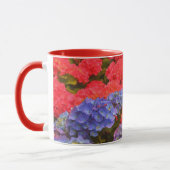 Jardin de fleurs d'Hydrangée colorée Nature Mug (Gauche)