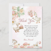 Jardin de fleurs d'oie soie Carte de remerciements (Devant)