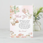 Jardin de fleurs d'oie soie Carte de remerciements (Debout devant)
