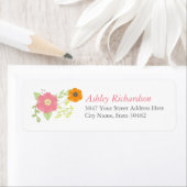 Jardin de fleurs douces Étiquettes d'adresse de re (En situation)