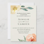 Jardin De Fleurs Emerald Faire-part de mariage (Devant)