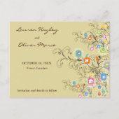 Jardin de Fleurs Groovy Fantaisistes Cartes de Fai (Dos)