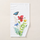 Jardin de fleurs peint Serviette de salle de bain (Serviette à main)