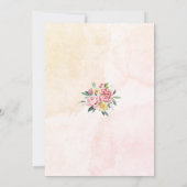 Jardin de fleurs rose douce Invitation Baptême (Dos)