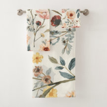 Jardin de fleurs sauvages à l'aquarelle floral pêc
