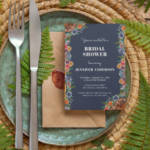 Jardin de fleurs sauvages bohème Invitation de fêt