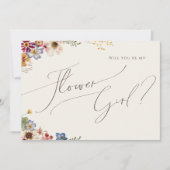 Jardin de fleurs sauvages Boho | Carte de fillette (Devant)