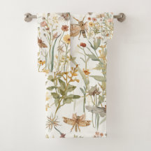 Jardin de fleurs sauvages papillons botaniques flo