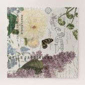 Jardin de fleurs vintage moderne puzzle (Horizontal)