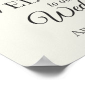 Jardin De Fleurs Wedding Welcome Poster (Hoek)