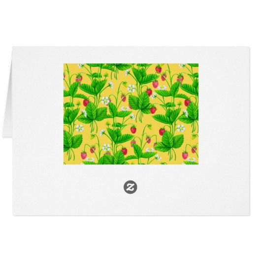Jardin de fraise sur jaune (Dos Horizontal)