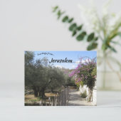 Jardin de Gethsémani Jérusalem 2 Carte postale (Debout devant)