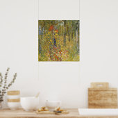 Jardin de la ferme de Klimt avec affiche de Crucif (Cuisine)