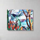 Jardin de lapin Vitrail sur toile enveloppée (Recto)