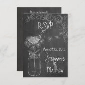 JARDIN DE MARIAGE EN BOCAL MASON TABLEAU NOIR RSVP (Devant / Derrière)