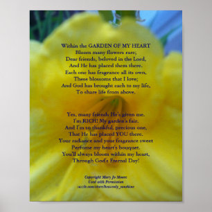Jardin de mon coeur Poster diurne