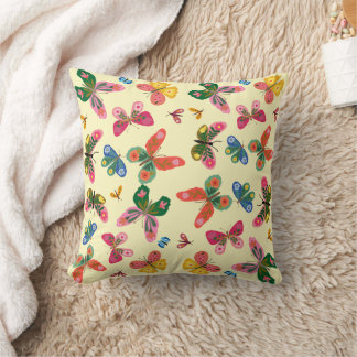 Jardin de papillon coloré Coussin