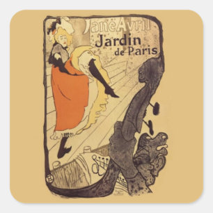 Jardin de Paris - Toulouse-Lautrec Vierkante Sticker