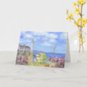 Jardin de phare illustré Carte d'anniversaire pers (Fleur jaune)