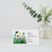 Jardin de puzzle avec des cartes de visite (Debout devant)