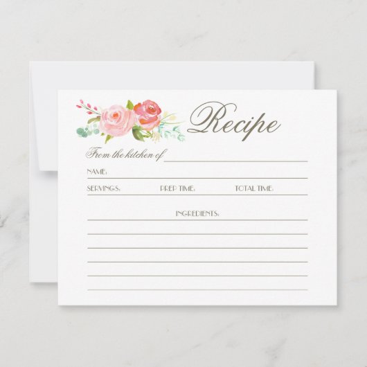 Jardin de roses | Carte de recette (Devant)